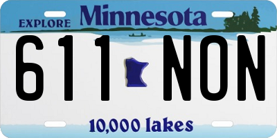 MN license plate 611NON