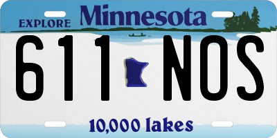 MN license plate 611NOS