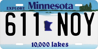 MN license plate 611NOY