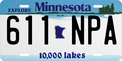MN license plate 611NPA