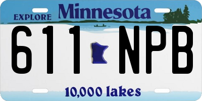 MN license plate 611NPB