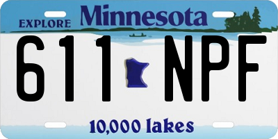 MN license plate 611NPF