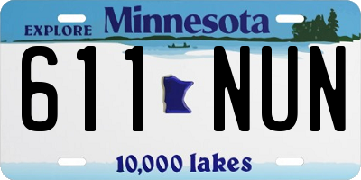MN license plate 611NUN