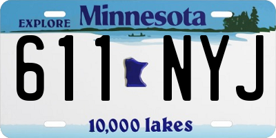 MN license plate 611NYJ
