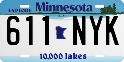 MN license plate 611NYK