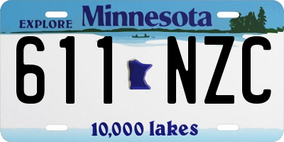 MN license plate 611NZC
