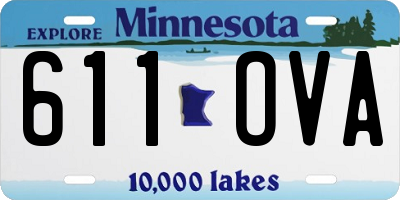 MN license plate 611OVA