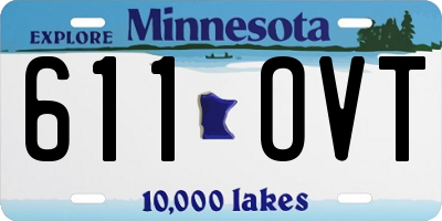 MN license plate 611OVT