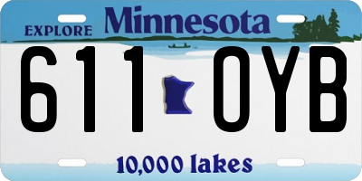 MN license plate 611OYB