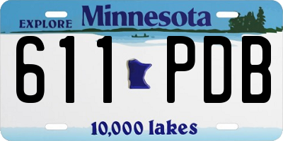 MN license plate 611PDB