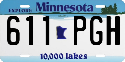 MN license plate 611PGH