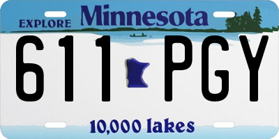 MN license plate 611PGY