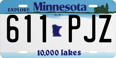 MN license plate 611PJZ