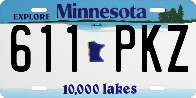 MN license plate 611PKZ