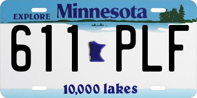 MN license plate 611PLF