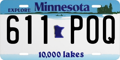 MN license plate 611POQ