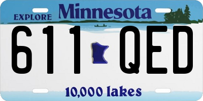 MN license plate 611QED