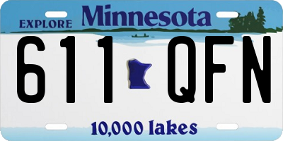 MN license plate 611QFN