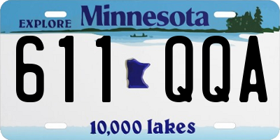 MN license plate 611QQA
