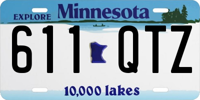MN license plate 611QTZ