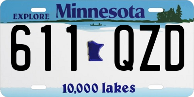 MN license plate 611QZD