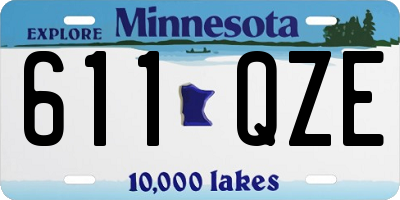 MN license plate 611QZE