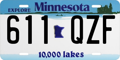 MN license plate 611QZF