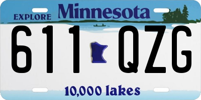 MN license plate 611QZG