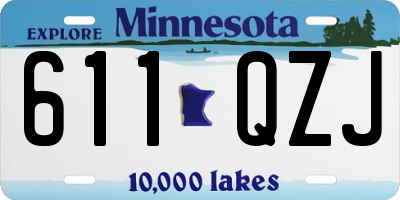MN license plate 611QZJ
