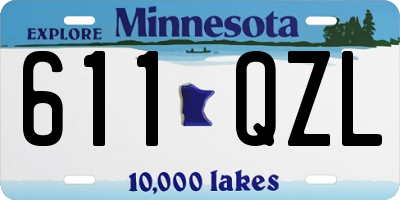 MN license plate 611QZL