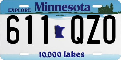MN license plate 611QZO