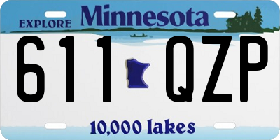 MN license plate 611QZP