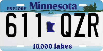 MN license plate 611QZR