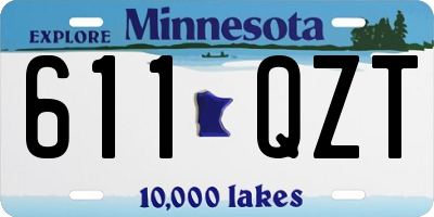 MN license plate 611QZT