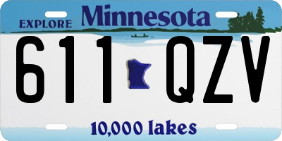 MN license plate 611QZV