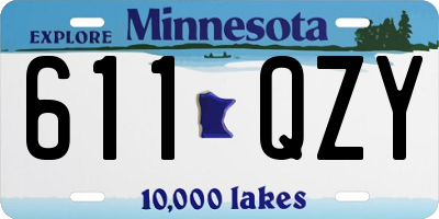 MN license plate 611QZY