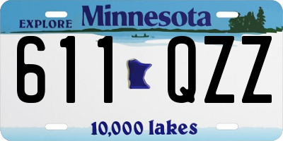 MN license plate 611QZZ
