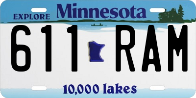 MN license plate 611RAM
