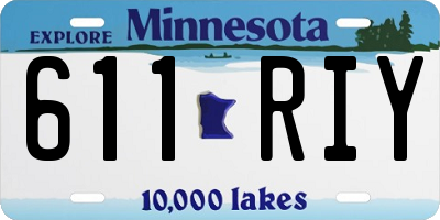MN license plate 611RIY