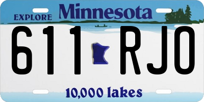 MN license plate 611RJO