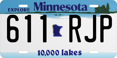 MN license plate 611RJP