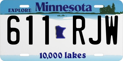 MN license plate 611RJW