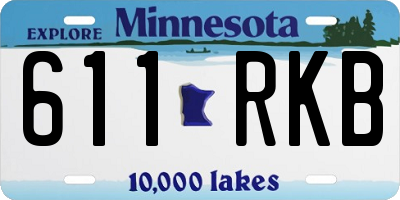 MN license plate 611RKB