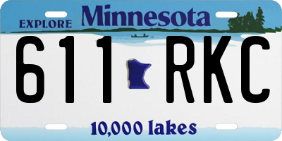 MN license plate 611RKC