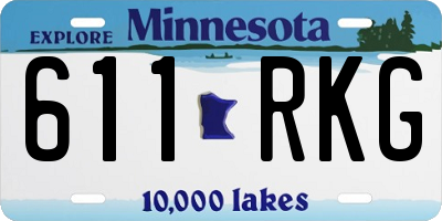 MN license plate 611RKG