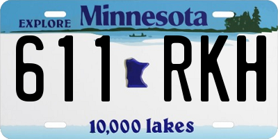 MN license plate 611RKH