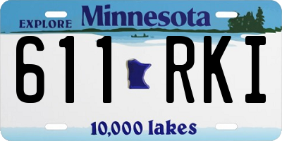 MN license plate 611RKI
