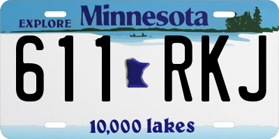 MN license plate 611RKJ