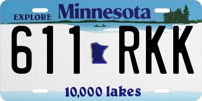 MN license plate 611RKK