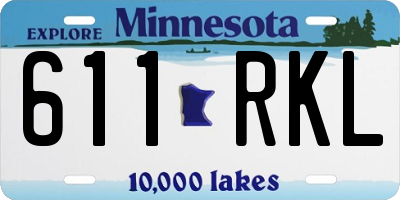 MN license plate 611RKL